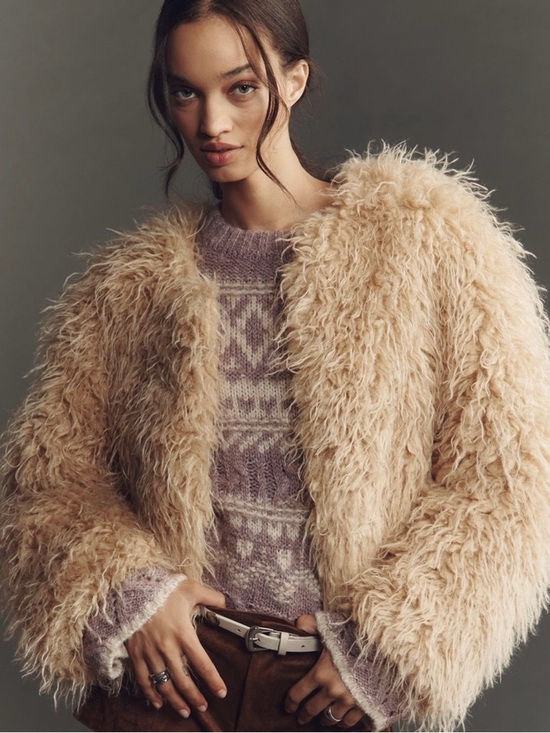 Anthropologie Jackets & Blazers - BY ANTHROPOLOGIE FAUX FUR JACKET